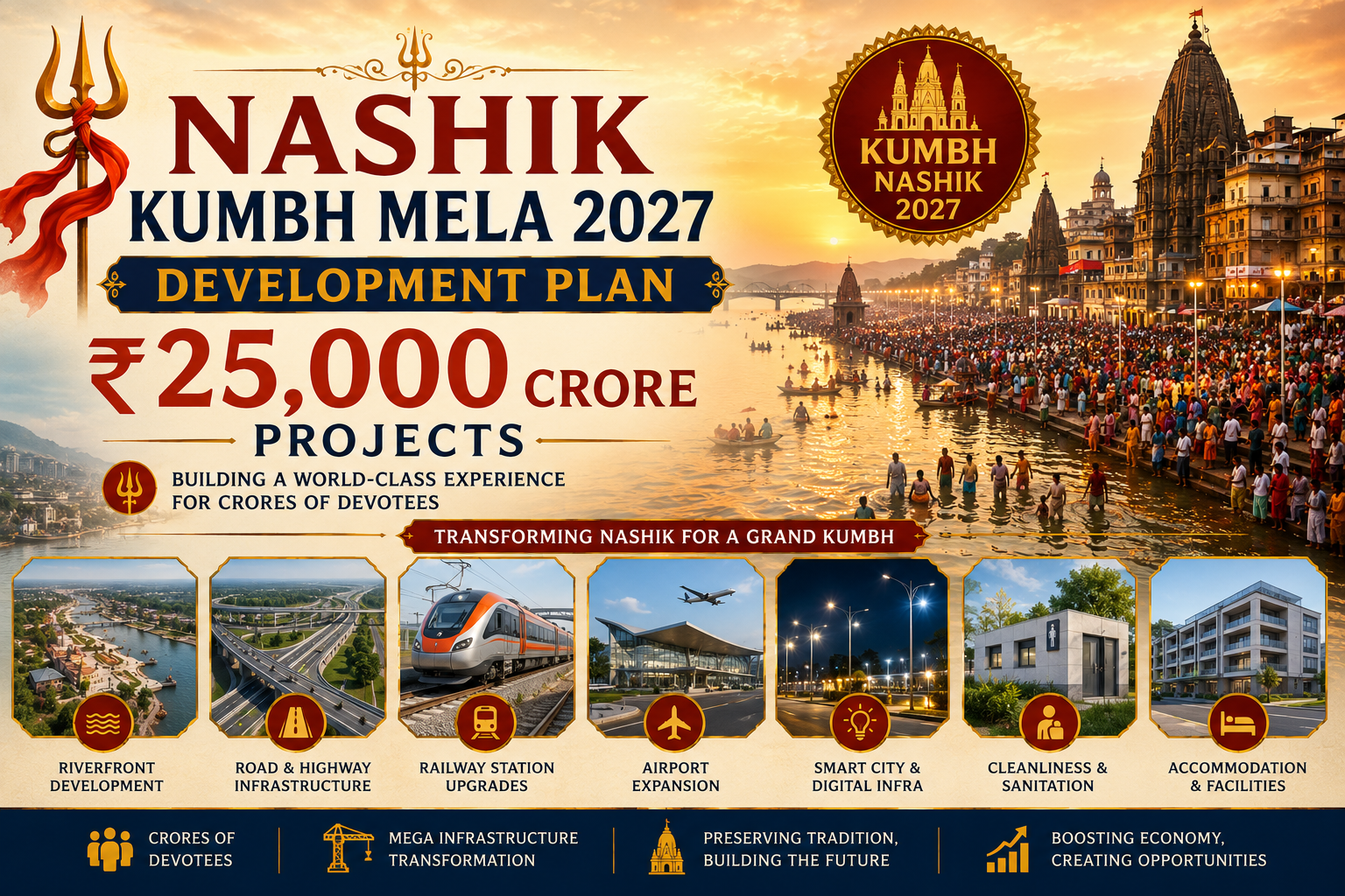 Nashik Kumbh Mela 2027 Development Plan: ₹25,000 Crore Projects Explained