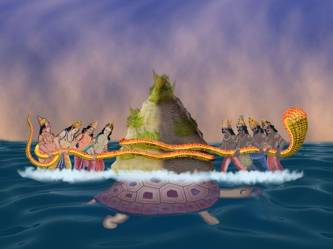 Samudra Manthan mythological churning of ocean